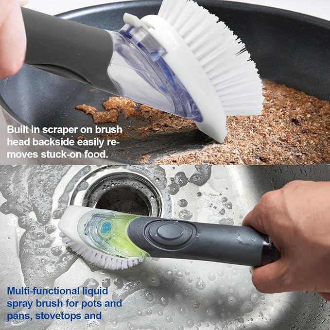 CELOX Soap Dispensing Dish Scrub Brush, Dish Wand - Image 4