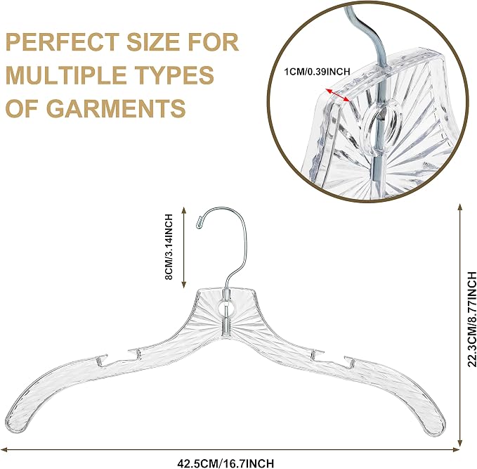 Quality Clear Plastic Hangers 96 Pack - Image 4
