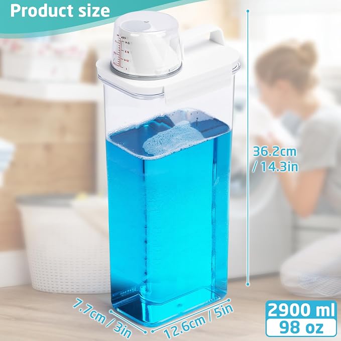 Laundry Detergent Dispenser-2 Pack, 98 oz Detergent Dispenser - Image 3