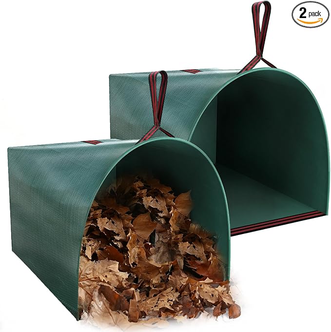 2 Pack 50 Gallon Dustpan-Type Garden Bag by Joyhalo