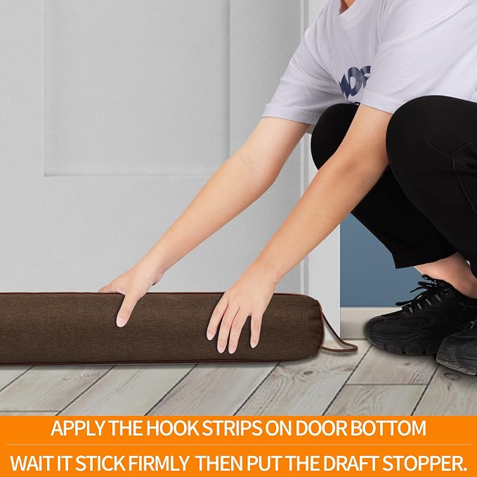 TORRAMI 32" Door Draft Stopper Under Bottom Insulation Noise Air Stopper 2.36LB - Image 3