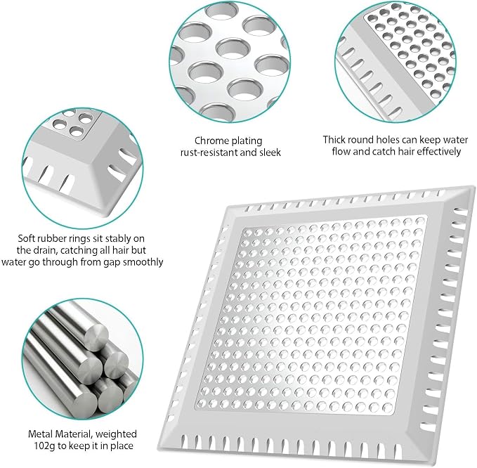 Aojuxix Shower Drain Hair Catcher/Drain Protector/Shower Drain Cover | - Image 5