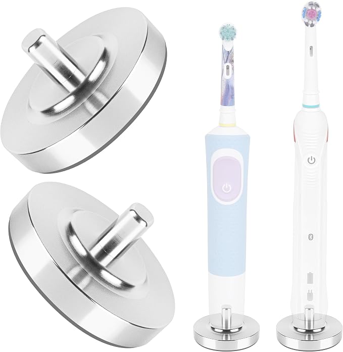 2 Pack Silver Electric Toothbrush Holder by LUEXBOX