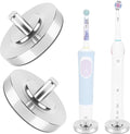 2 Pack Silver Electric Toothbrush Holder by LUEXBOX