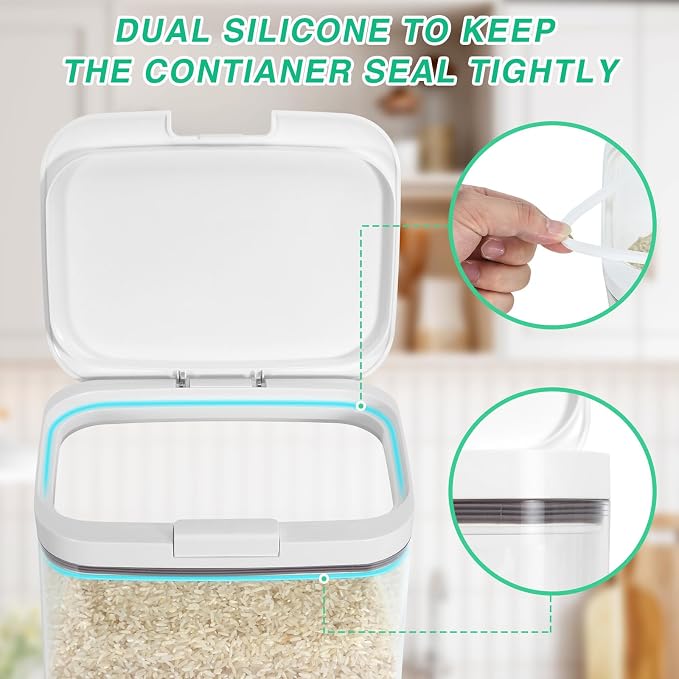 4.75 Qt Rice Flour Container Dog Food Storage Holder - Image 7