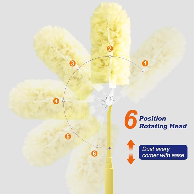 JOYMOOP Scented Telescopic Duster kit, 3FT Extendable Handle + 4 Yellow Refills - Image 11
