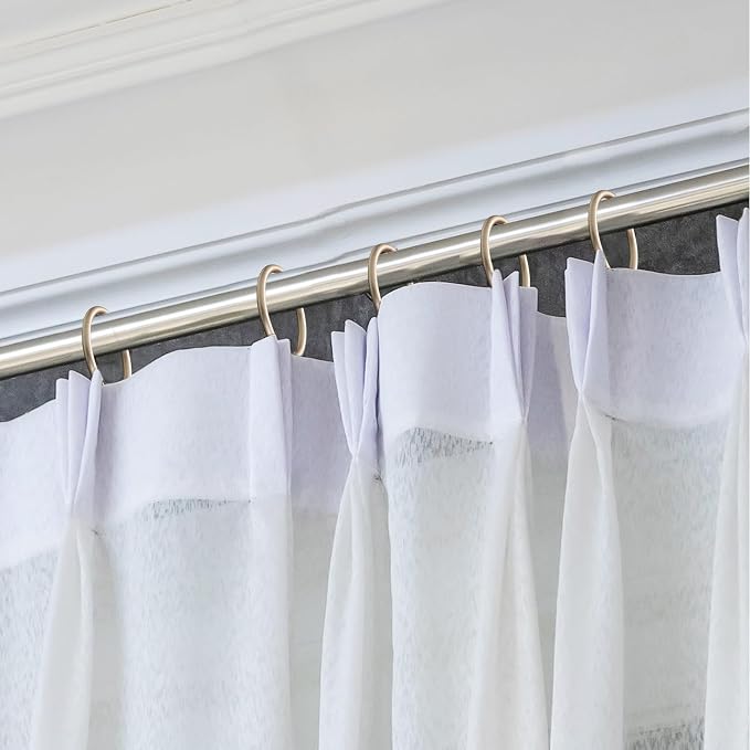 Hotop 60 Pcs 1.65 Inch Curtain Ring and 60 Pcs Pin Hook, Champagne Gold | Metal - Image 4