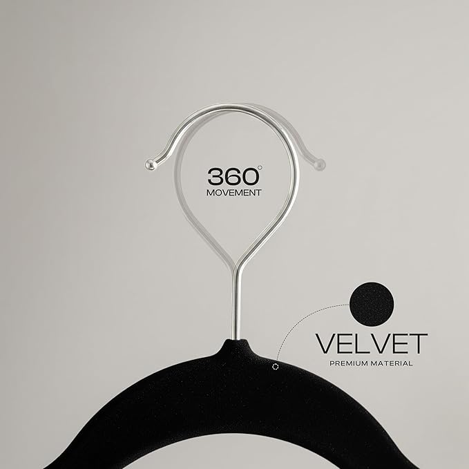 Utopia Home Velvet Hangers, 30 Pack | Luxury Non-Slip Slim Pant & Coat Hangers - Image 4