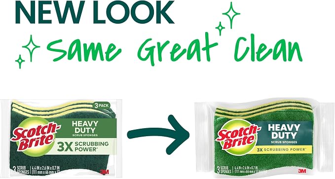 Scotch-Brite Heavy Duty Scrub Sponge, 24 Pack | Kitchen Sponges - Image 2
