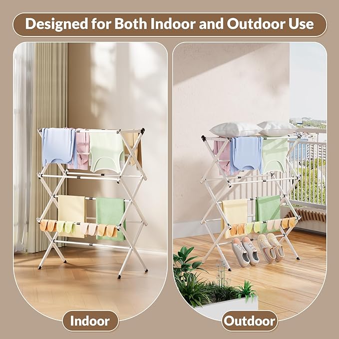 Foldable Clothes Drying Rack - Image 4