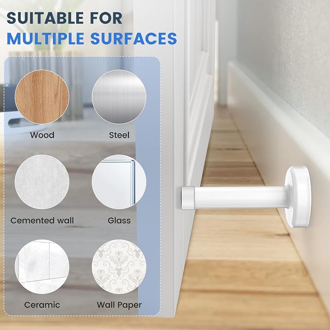 1 Pack Door Stops, Stainless Steel Door Stoppers, No Drilling Door Stops - Image 8