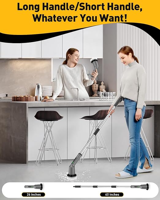 Electric Spin Scrubber for Bathroom, Shower Scrubber - Image 6