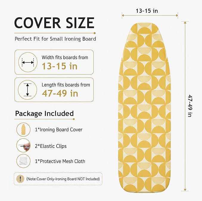 SheeChung Ironing Board Cover and Pad 15"x49", Scorch and Stain Resistant - Image 2