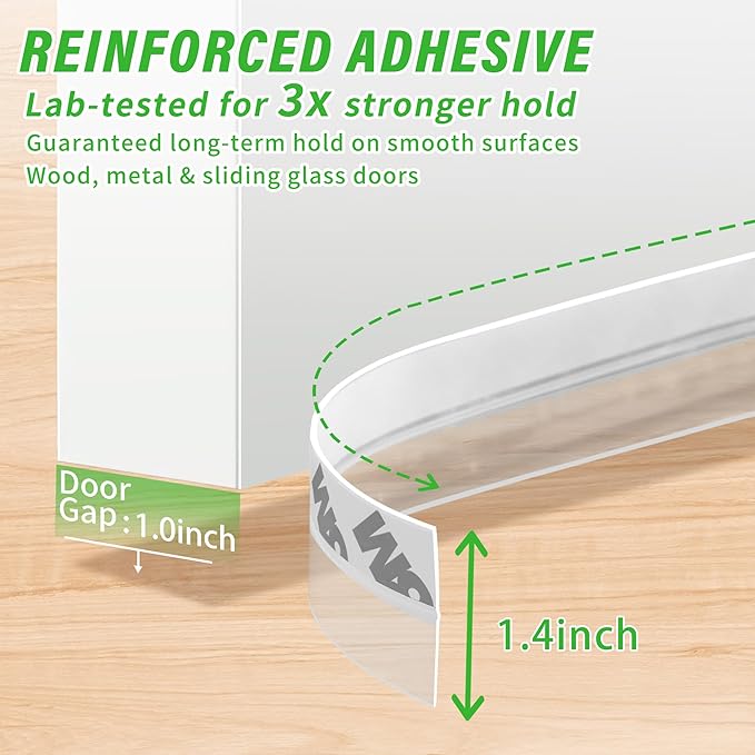 Weather Stripping Door Seal 33ft Flexible Silicone, Strong Adhesive, Seals - Image 3