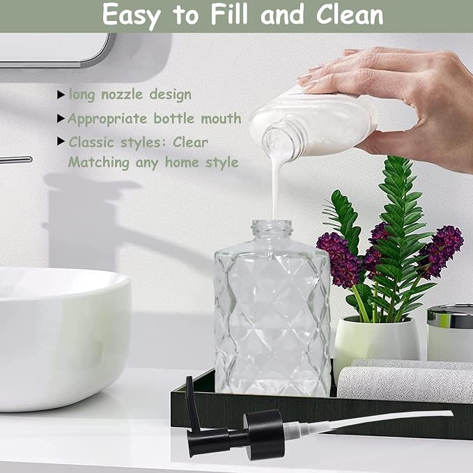 YYTSGG Crystal Clear Glass Soap Dispenser - Image 3