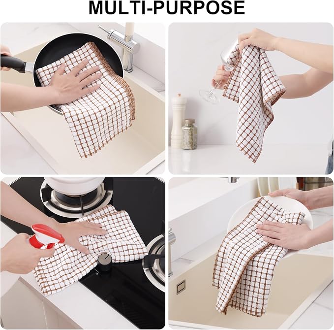 Kitinjoy Cotton 12 Pack Terry Kitchen Towels - Image 5