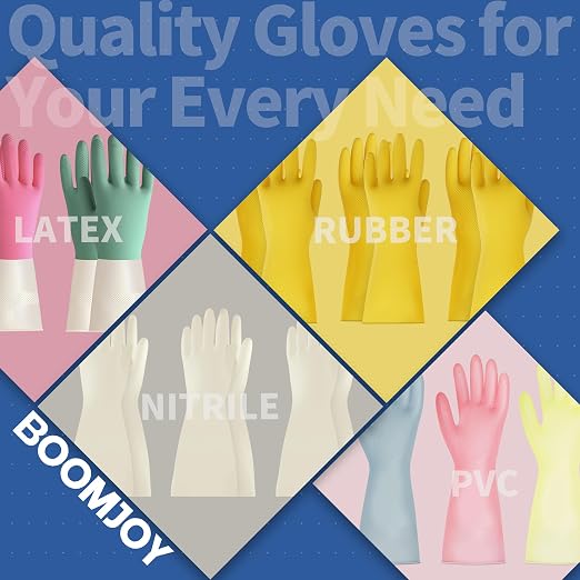 BOOMJOY Nitrile Cleaning Gloves, Heavy Duty Dishwashing Gloves, Reusable XL - Image 2