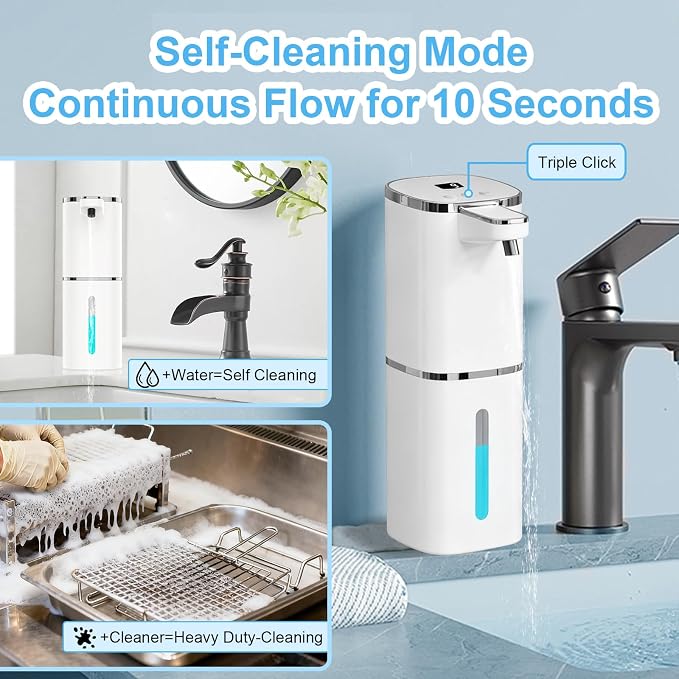 OHIFAST Automatic Liquid Soap Dispenser Touchless, USB Rechargeable Smart Hand - Image 4