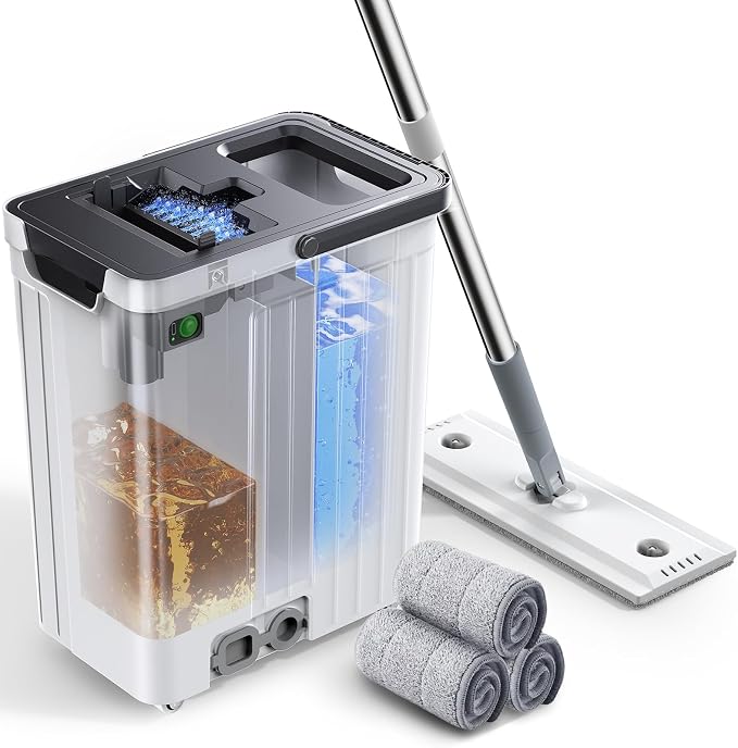 Mop and Bucket Set | Auto-Spray Cleaning | Dirty Water Separation by HOMEPAGE
