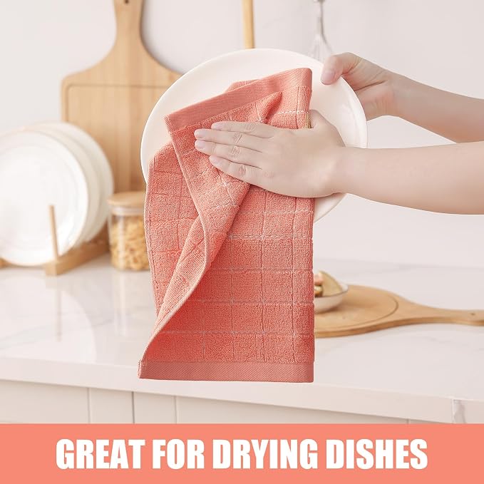 Homaxy 100% Cotton Terry Kitchen Dish Cloths, 6 Pack - Image 4
