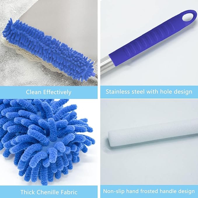 Buysenton Cobweb Duster with Extension Pole, Washable Cleaning Duster Kit with - Image 4