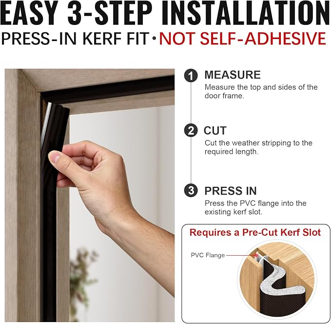 Litaibai 26 ft Kerf Weather Stripping Door Seal - Image 8