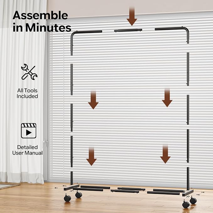 Simple Trending Clothing Rack, Portable Garment Rack, Clothes Rack, Bottom Shelf - Image 7