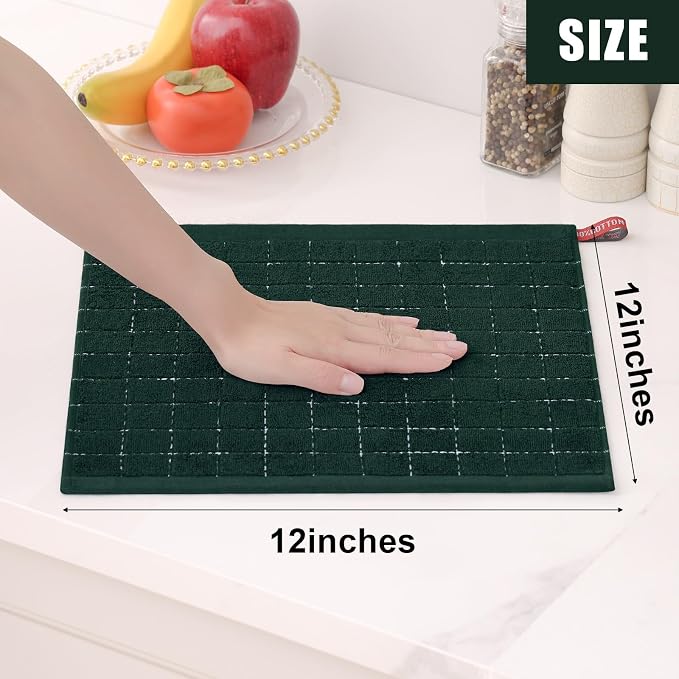 Homaxy 100% Cotton Terry Kitchen Dish Cloths, 6 Pack - Image 5