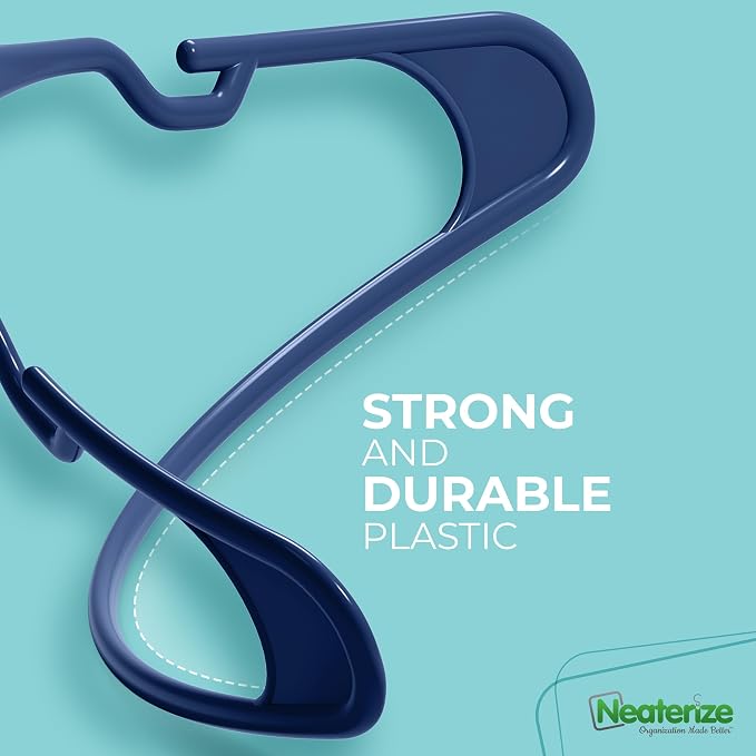 NEATERIZE Clothes Hangers Plastic 50 Pack - Image 6