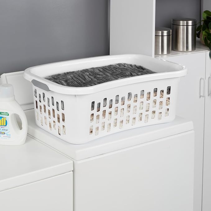 Sterilite HipHold Laundry Basket, Plastic Rectangle Clothes Hamper, 6 Pack - Image 5