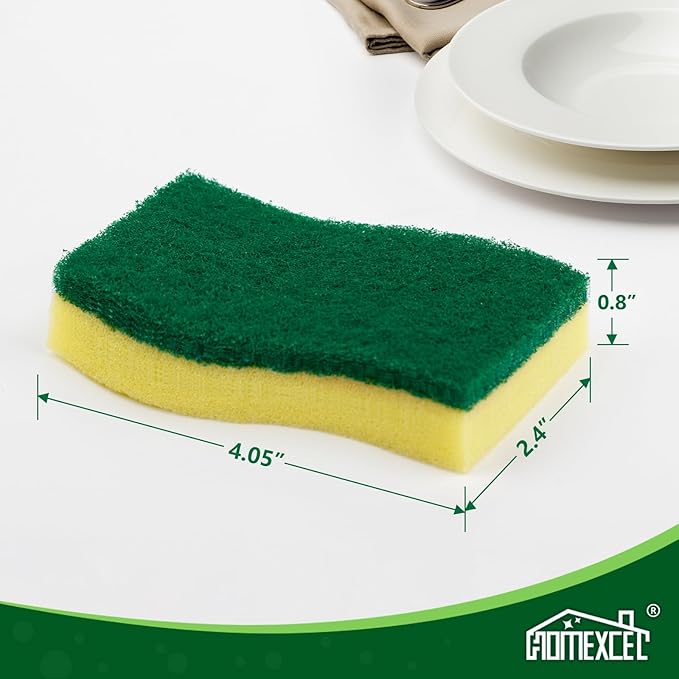 HOMEXCEL 50PK Sponges Kitchen, Heavy Duty Dish Scrubber Sponge - Image 2