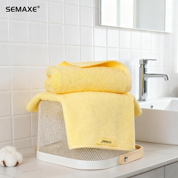 12-Pack Yellow Cotton Hand Towels - Image 8