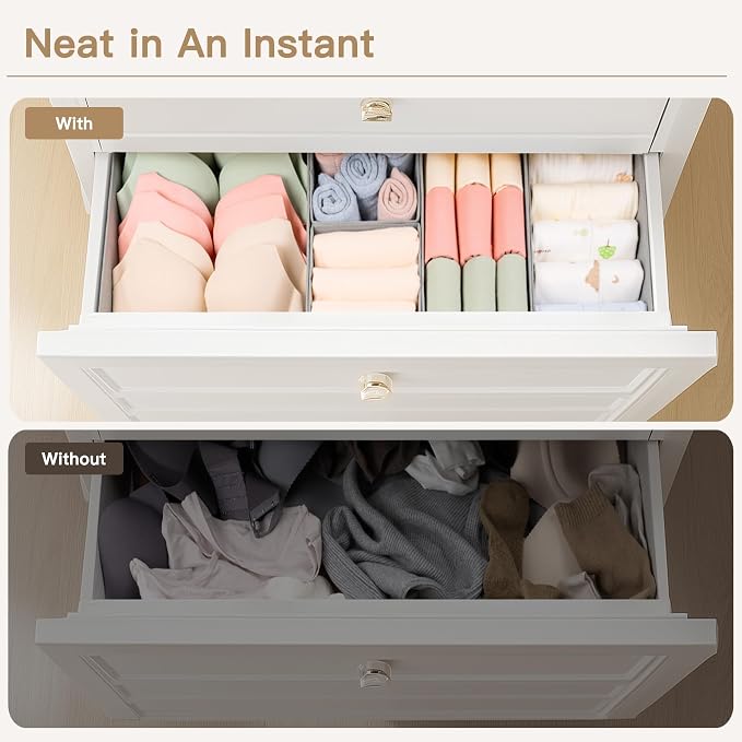 Drawer Organizer Clothes, 24 Pack Dresser Organizer - Image 6