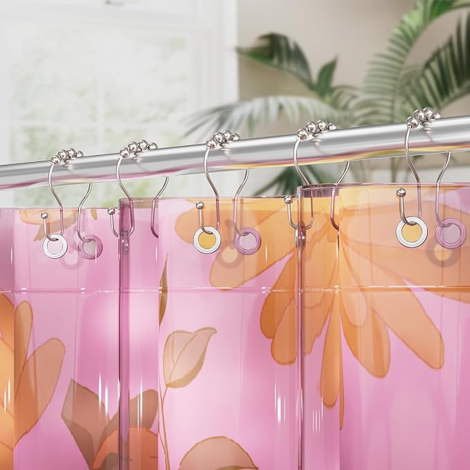 AmazerBath Shower Curtain Hooks, Shower Curtain Rings, Metal Nickel Shower - Image 5
