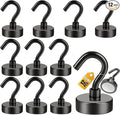 DIYMAG Magnetic Hooks 12pcs 85lbs Cruise Essentials 2026 Magnet Hook Black by DIYMAG
