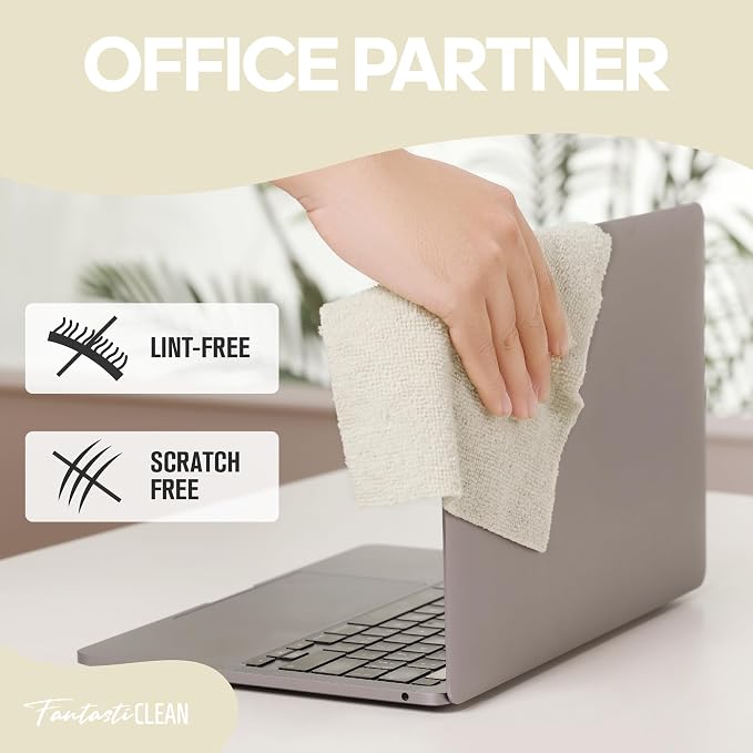 Fantasticlean Microfiber Cleaning Cloth Roll, 60 Pack, Off White - Image 7