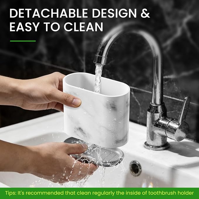 Toothbrush Holders for Bathrooms, Bathroom Accessories | 2 Slots, Kids Electric - Image 3