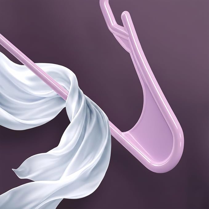 Utopia Home Plastic Hangers 30 Pack – Space Saving Clothes Hanger Pink | - Image 6