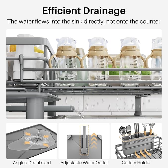 SNTD Expandable Dish Drying Rack - Image 6