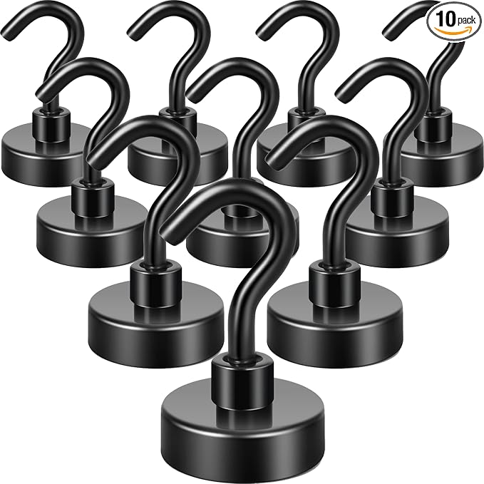 Neosmuk Magnetic Hooks, 40lb Heavy Duty, 10 Pack by Neosmuk