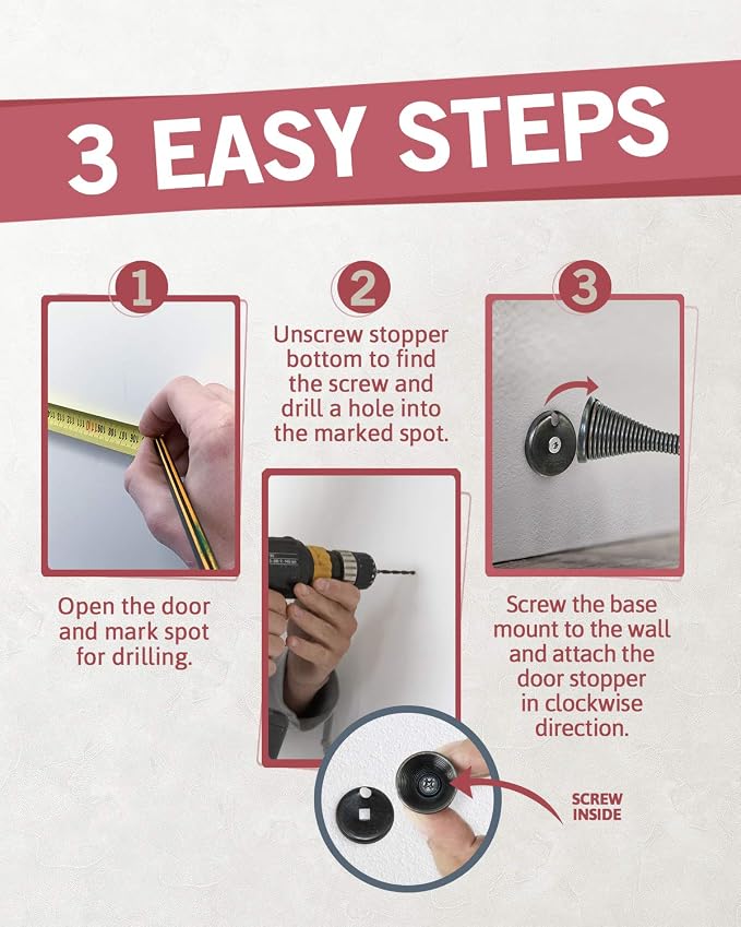 Jack N’ Drill 11-Pack Door Stopper 3 ¾-inch Heavy Duty and Flexible Door Stop - Image 4