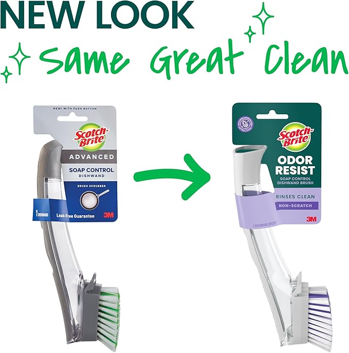 Scotch-Brite Odor Resist Soap Control Dishwand Brush, 1 Cleaning Dish Wand Brush - Image 2