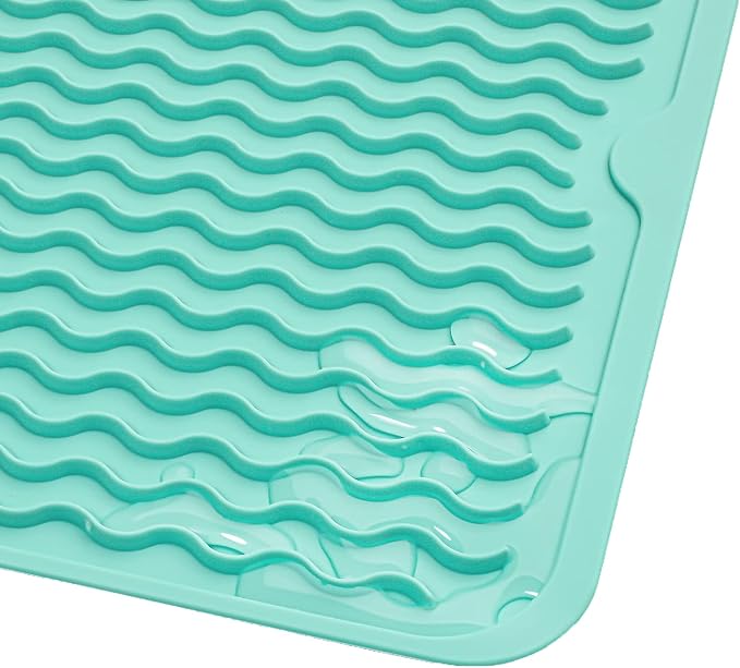 MicoYang Silicone Dish Drying Mat — Quick-Dry Ridges Counter & Sink Pad - Image 9