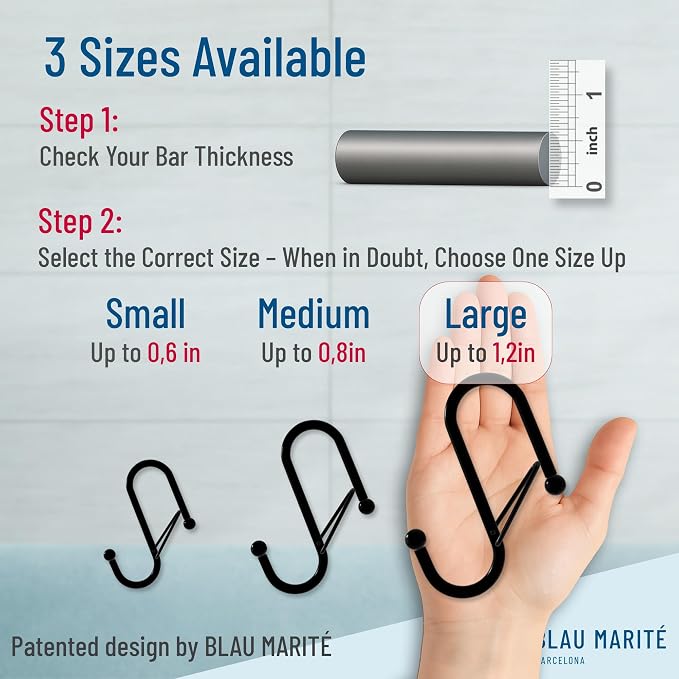 6-Pack Metal S Hooks for Hanging – Heavy-Duty S-Shaped Hooks - Image 2