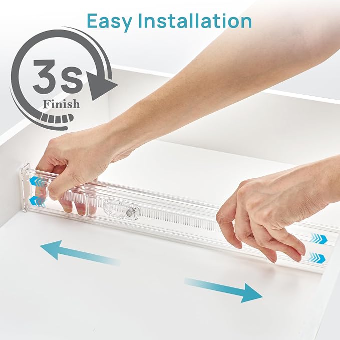 Vtopmart 2.36" Short Upgrade Drawer Dividers 12.8"-22.3" Expandable 12 Pack | - Image 6