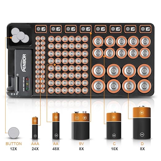 Battery Organizer Storage Case by PENBOR