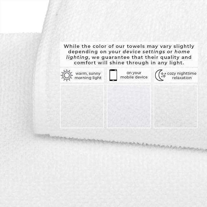 Great Bay Home 100% Cotton 4 Pack 54x27 Bath Towel Set - Image 5