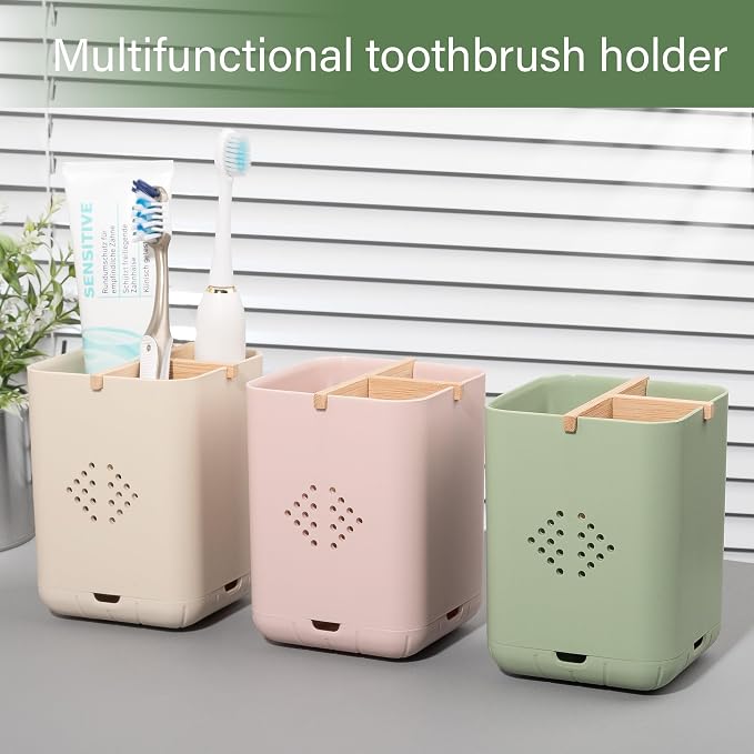 Toothbrush Holders for Bathrooms, Electric Toothbrush Holder, 3 Slot Vanity - Image 7