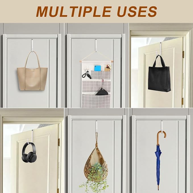 Over The Door Hooks 2 Pack – Heavy Duty Door Hanger Hooks - Image 5