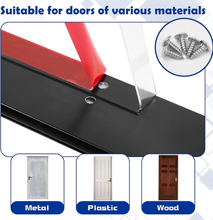 Gisafai 4 Pack 36"Door Sweep, Aluminum Rodent Proof Bottom Seal Strip Black | - Image 3